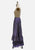 Indigo Teardrop Floral Double-Tier Ruffle Maxi Skirt 'VIP'