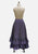 Indigo Teardrop Floral Double-Tier Ruffle Maxi Skirt 'VIP'