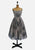 Grey Floral Strapless Full Skirt Dress 'VIP'