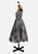 Grey Floral Strapless Full Skirt Dress 'VIP'