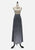 Milady Styles 1970s Black and Silver Lurex Stripe Knit Maxi Skirt Set