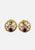 1980s Amethyst Diamanté Shell Clip-On Earrings 'VIP'