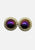 1980s Iridescent Purple Wreath Clip-On Earrings 'VIP'