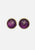 1980s Purple Gold Fleck Cabochon Clip-On Earrings 'VIP'