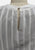 80s Gigi Silver Stripe Puff Sleeve Midi Dress