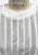 80s Gigi Silver Stripe Puff Sleeve Midi Dress