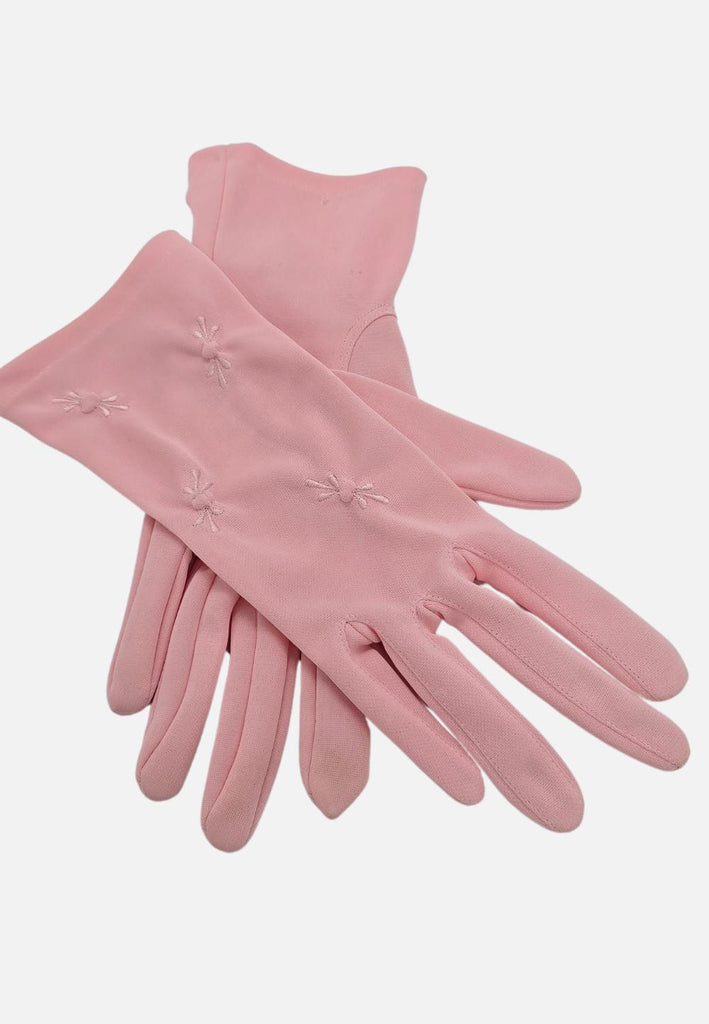 Vintage Clothing - Soft Pink Gloves 'VIP' - Painted Bird Vintage Boutique & The Aviary - Gloves