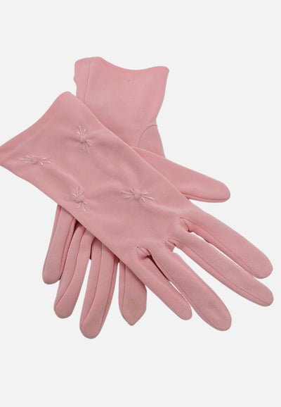 Vintage Clothing - Soft Pink Gloves 'VIP' - Painted Bird Vintage Boutique & The Aviary - Gloves