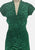 Emerald Burnout Velvet Cocktail Dress 'VIP'