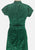 Emerald Burnout Velvet Cocktail Dress 'VIP'