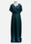 Vintage Clothing - Deep Teal Brocade Wrap Bodice Vintage Evening Gown 'VIP' - Painted Bird Vintage Boutique & The Aviary - Dresses