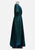 Vintage Clothing - Deep Teal Brocade Wrap Bodice Vintage Evening Gown 'VIP' - Painted Bird Vintage Boutique & The Aviary - Dresses