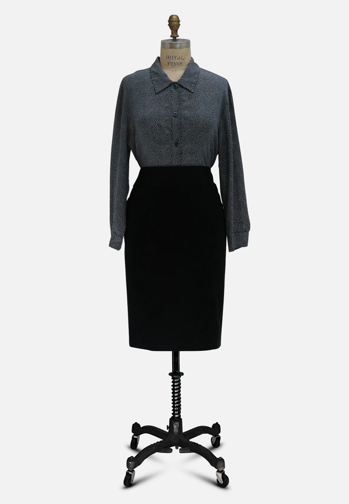 1970s Deep Slate Speckle Print Shirt VIP'