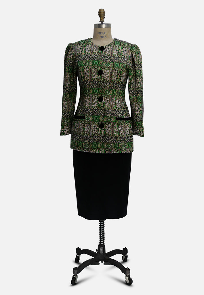 1970s Patricia Geometric Jacquard Jacket 'VIP'