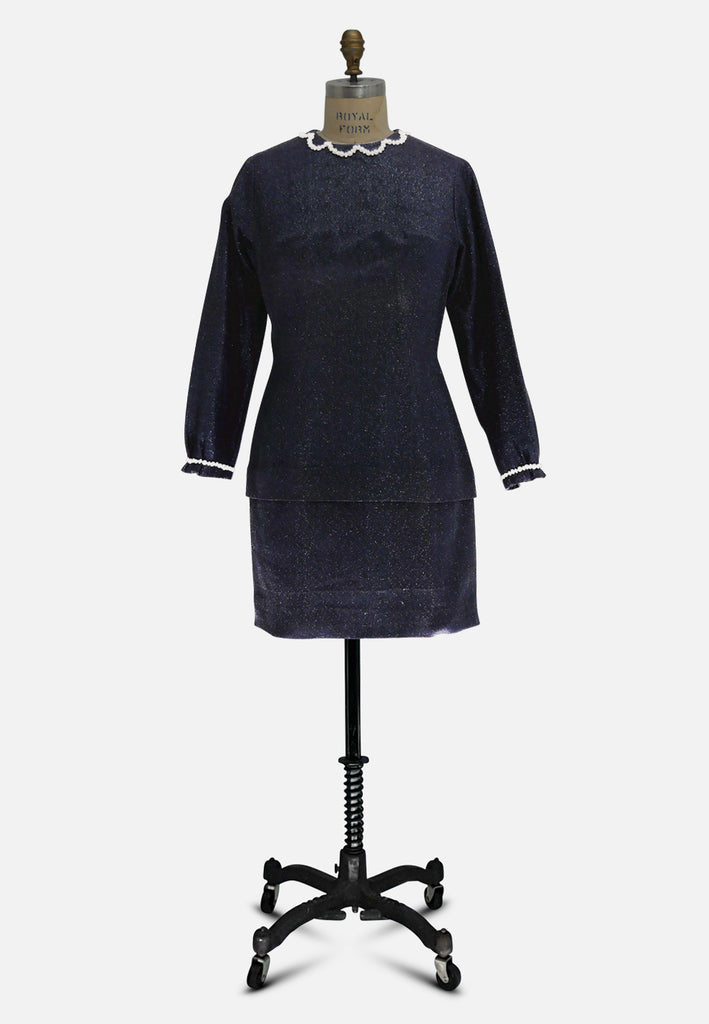Midnight Sparkle 1960s Shift Dress 'VIP'