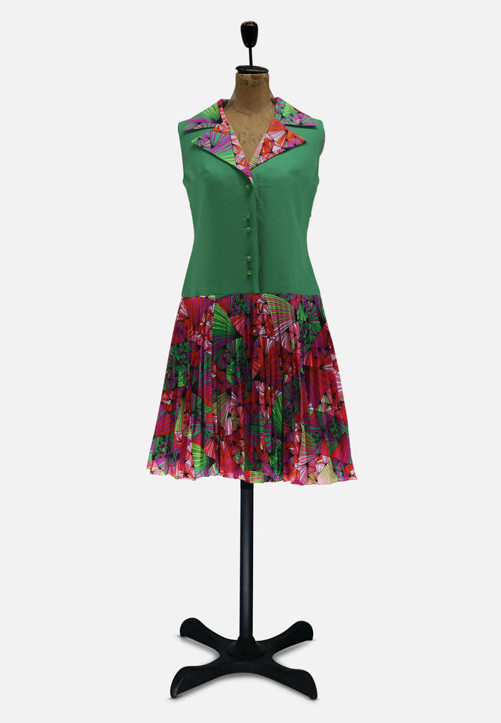 Green Prism Collar Dress 'VIP'