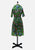 Emerald Rose Print Cotton Dress 1950s 'VIP'