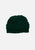 Chunky Forest Green Wool Hat with Textured Knit 'VIP'