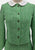 Green and Ivory Colourblock 1960s Wool Dress and Jacket Set
