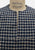 Navy Check Wool 1970s Buckle-Side Tunic Top