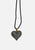 Lalique Amoureuse Beaucoup Grey Glass Heart Pendant 'VIP'