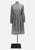 Grey Diagonal Stripe 1980s Shirt Dress