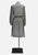 Grey Diagonal Stripe 1980s Shirt Dress