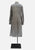 Tradita 1970s Grey Chevron Print Shirt Dress