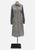 Tradita 1970s Grey Chevron Print Shirt Dress