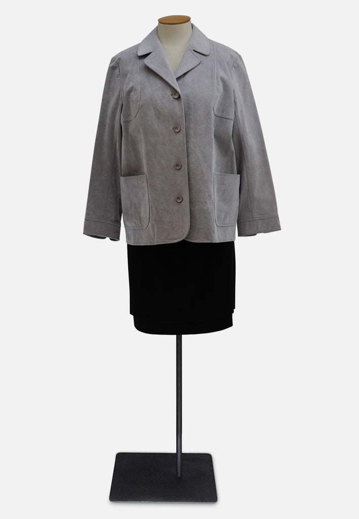El Jay Grey Ultrasuede Vintage Jacket 'VIP'