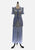 Periwinkle Blue Floral Lace Peplum Maxi Dress 'VIP'