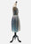 Vintage Clothing - Silver and Teal Iridescent Lurex Brocade Cocktail Dress with Corsage Strap Detail - Painted Bird Vintage Boutique & The Aviary - Dresses