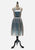 Vintage Clothing - Silver and Teal Iridescent Lurex Brocade Cocktail Dress with Corsage Strap Detail - Painted Bird Vintage Boutique & The Aviary - Dresses