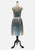 Vintage Clothing - Silver and Teal Iridescent Lurex Brocade Cocktail Dress with Corsage Strap Detail - Painted Bird Vintage Boutique & The Aviary - Dresses