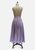 Lavender Floral Jacquard Pleated Maxi Skirt 'VIP'