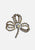 Iridescent Diamanté Mid Century Shamrock Brooch 'VIP'