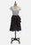 Vintage Clothing - Navy Wool-Blend Pinstripe Ruffle Wrap Skirt - Painted Bird Vintage Boutique & The Aviary - Skirt