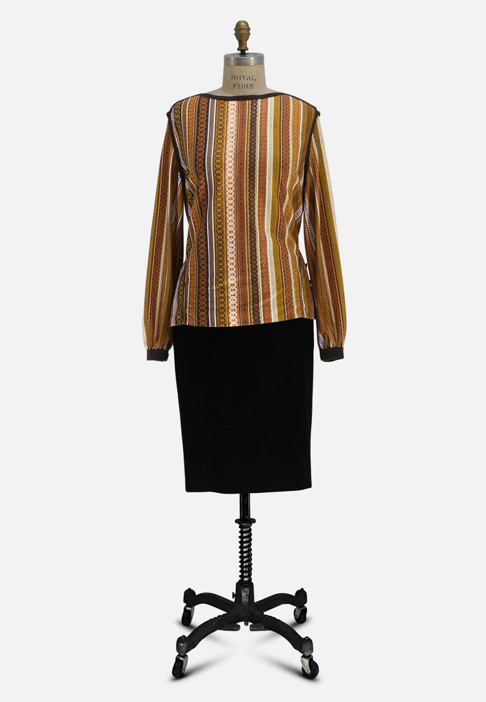 Vintage Clothing - Softest Stripes Blouse 'VIP' - Painted Bird Vintage Boutique & The Aviary - Dresses