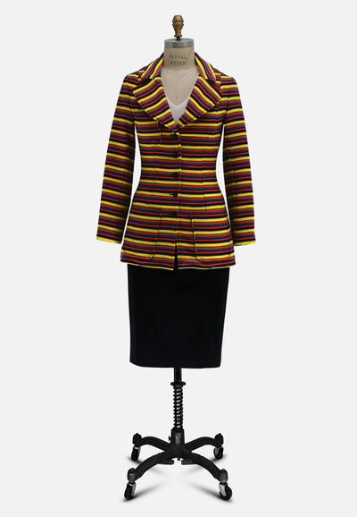 Vintage Clothing - Sunday Stripes Jacket 'VIP' - Painted Bird Vintage Boutique & The Aviary - Dresses