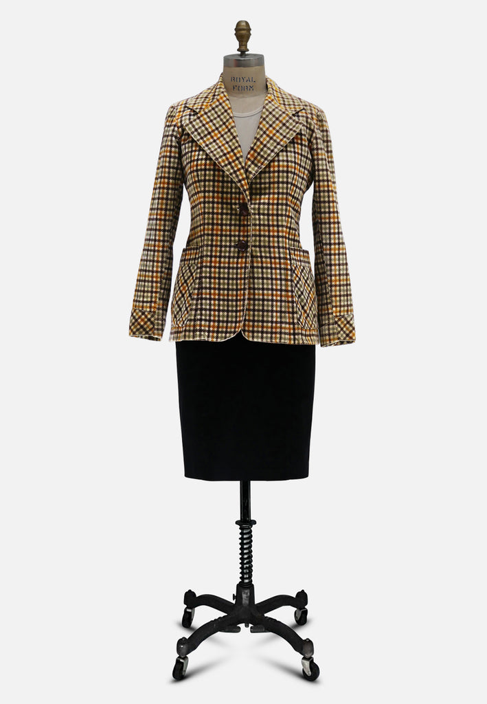 Vintage Clothing - Checkerboard Jacket 'VIP' - Painted Bird Vintage Boutique & The Aviary - Dresses