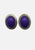 1980s Purple Cabochon Rope Edge Stud Earrings 'VIP'