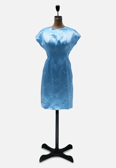 Vintage Clothing - Slinky Satin Shift Dress 'VIP' - Painted Bird Vintage Boutique & The Aviary - Dresses