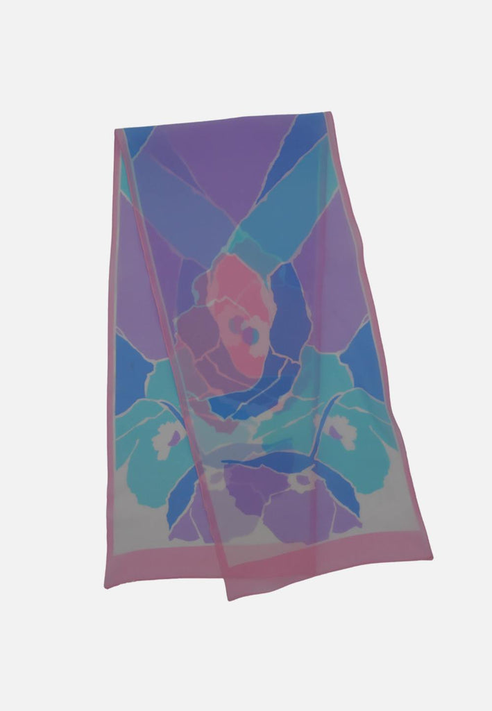 Abstract Stained Glass Floral Rectangle Scarf 'VIP'
