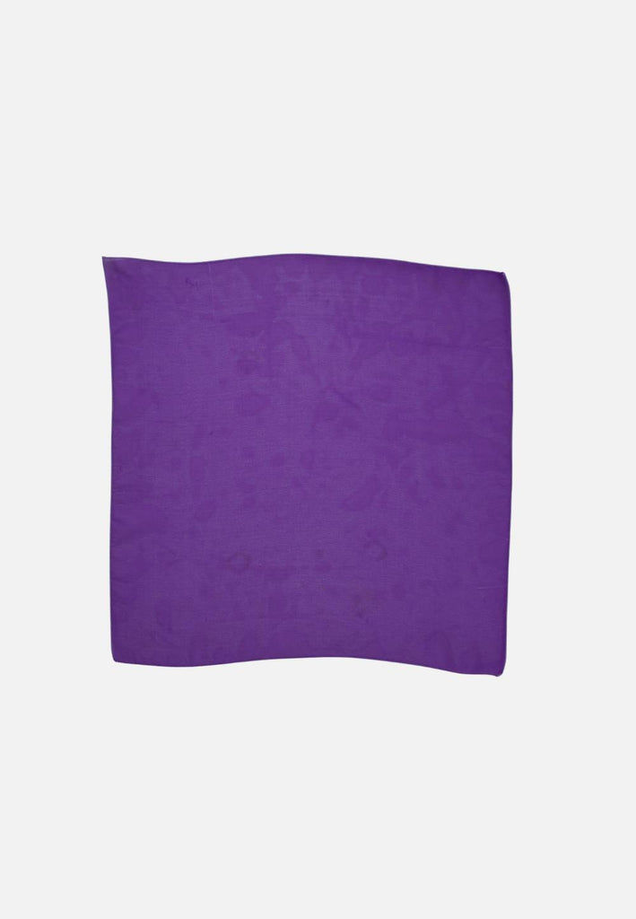 Vintage 1960s Deep Violet Square Scarf 'VIP'