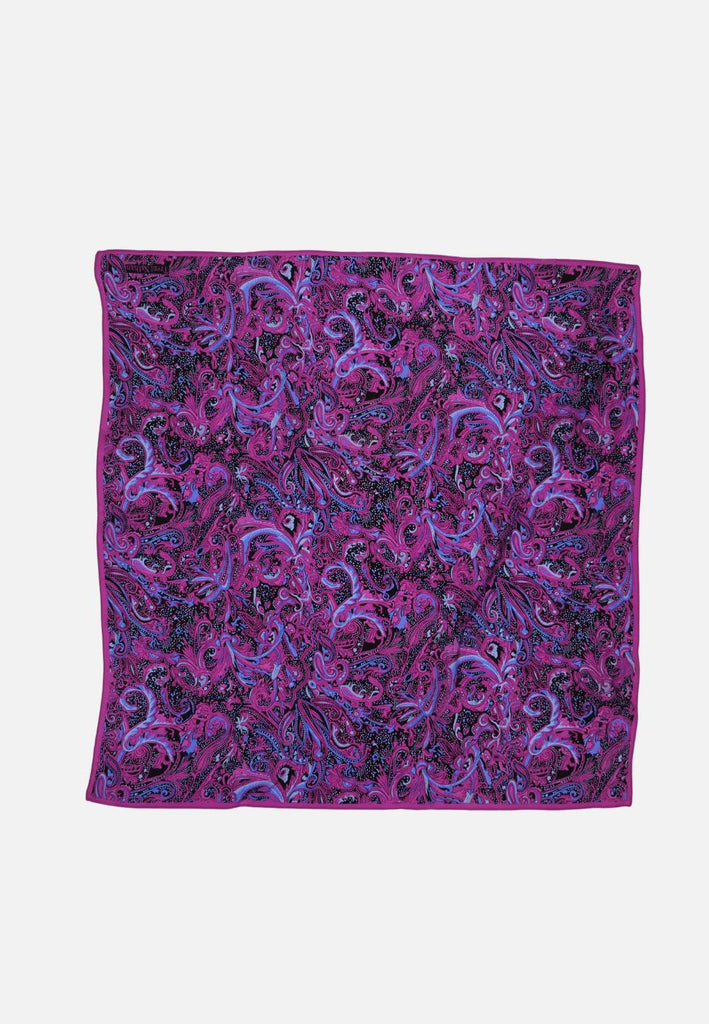 Trent Nathan Paisley Print Square Silk Scarf 'VIP'