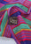 Oscar de la Renta Silk Rainbow Stripe Half Circle Scarf 'VIP'