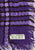 Purple Grid Check Fringed Square Scarf 'VIP'