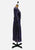 Chow Mein 1980s Royal Blue and Purple Paisley Cotton Drop-Waist Midi Dress 'VIP'