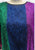 Silk Degrees 1980s Colour Block Feather Fringe Silk Blouse 'VIP'