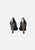Metallic Pewter Leather Pumps, Ruched Toe Tapered Heel